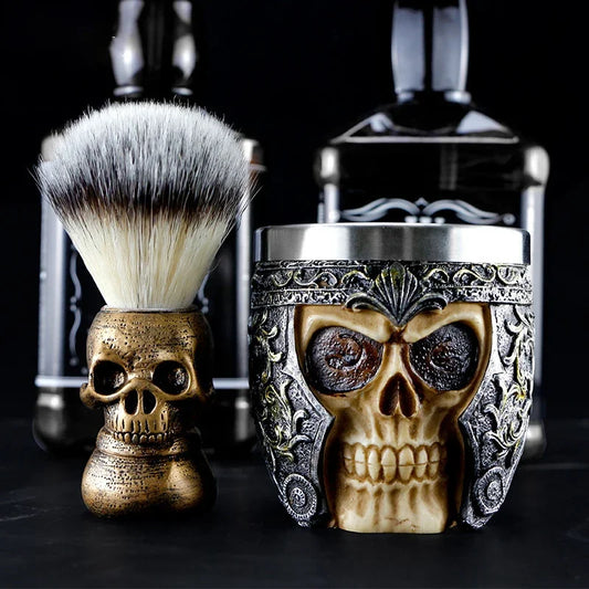 SkullMaster Shaving Mug and Brush